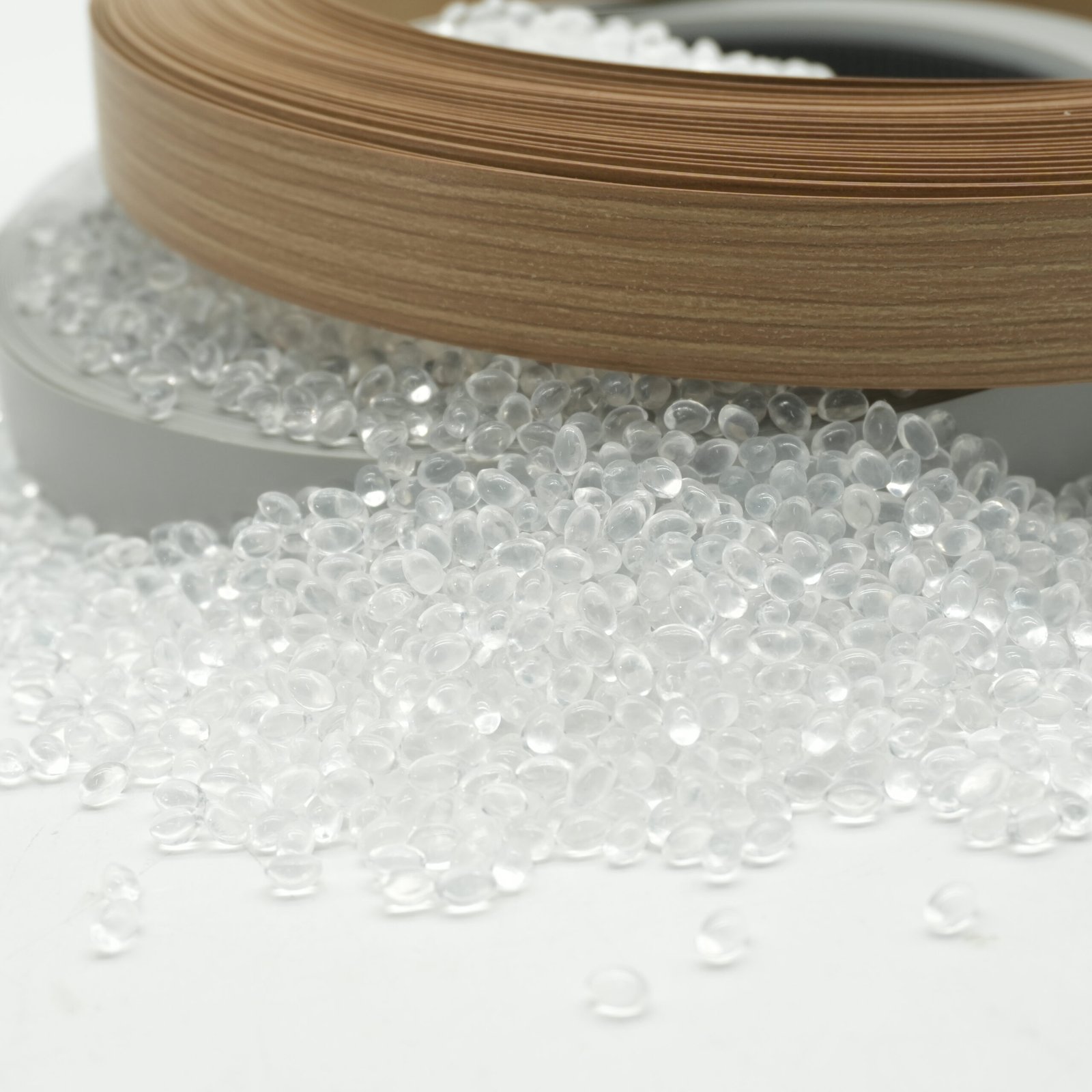 EVA glue for edge banding particles beside natural wood veneer edge banding